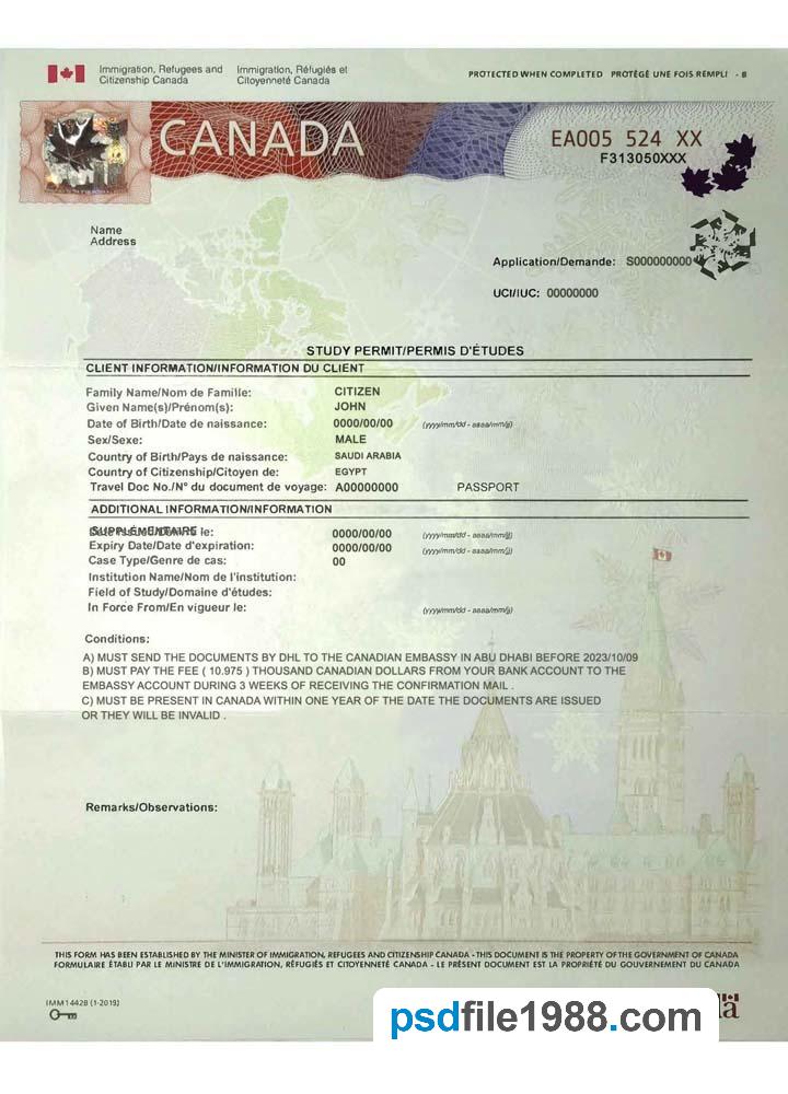 Canada Study Permit